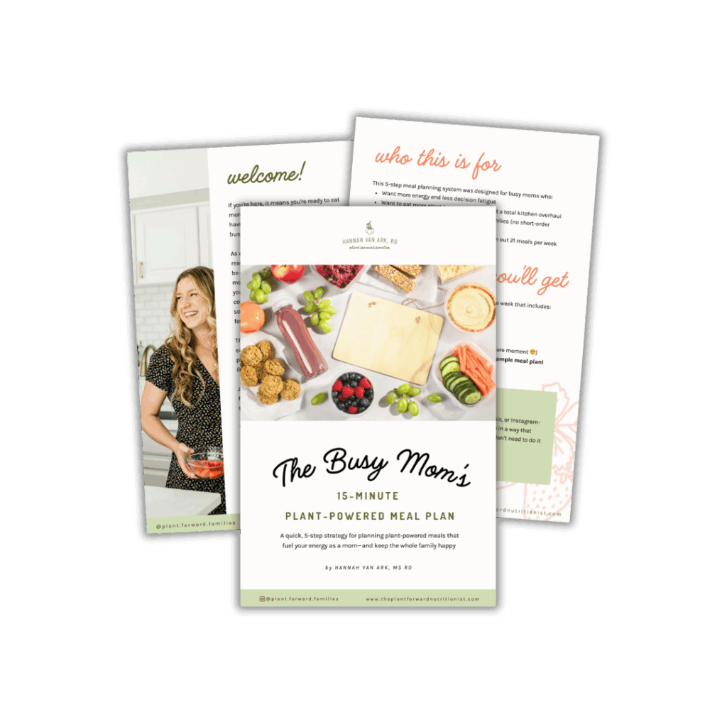 Busy moms plant forward diet guide