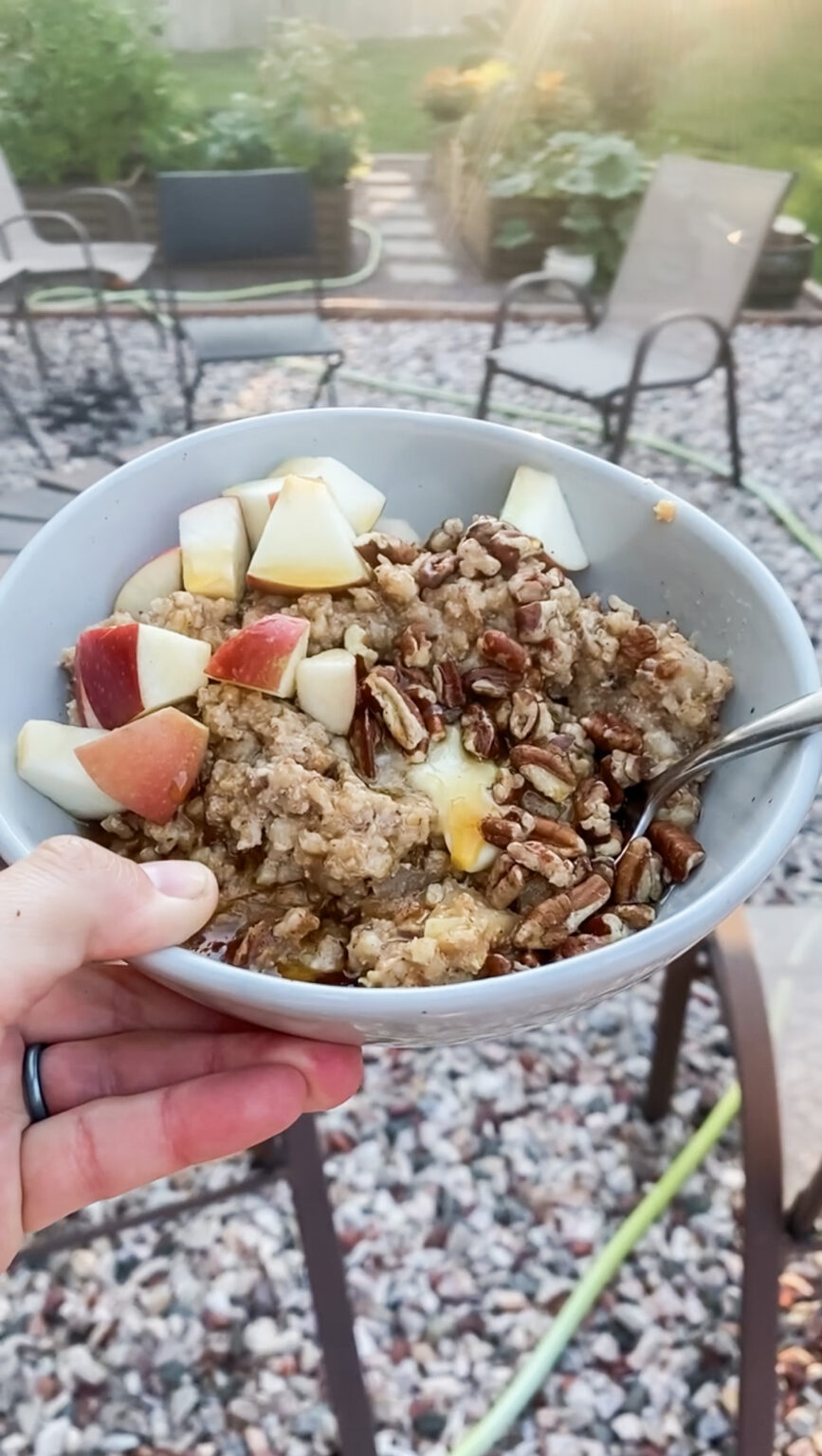 slow cooker apple pie overnight oats