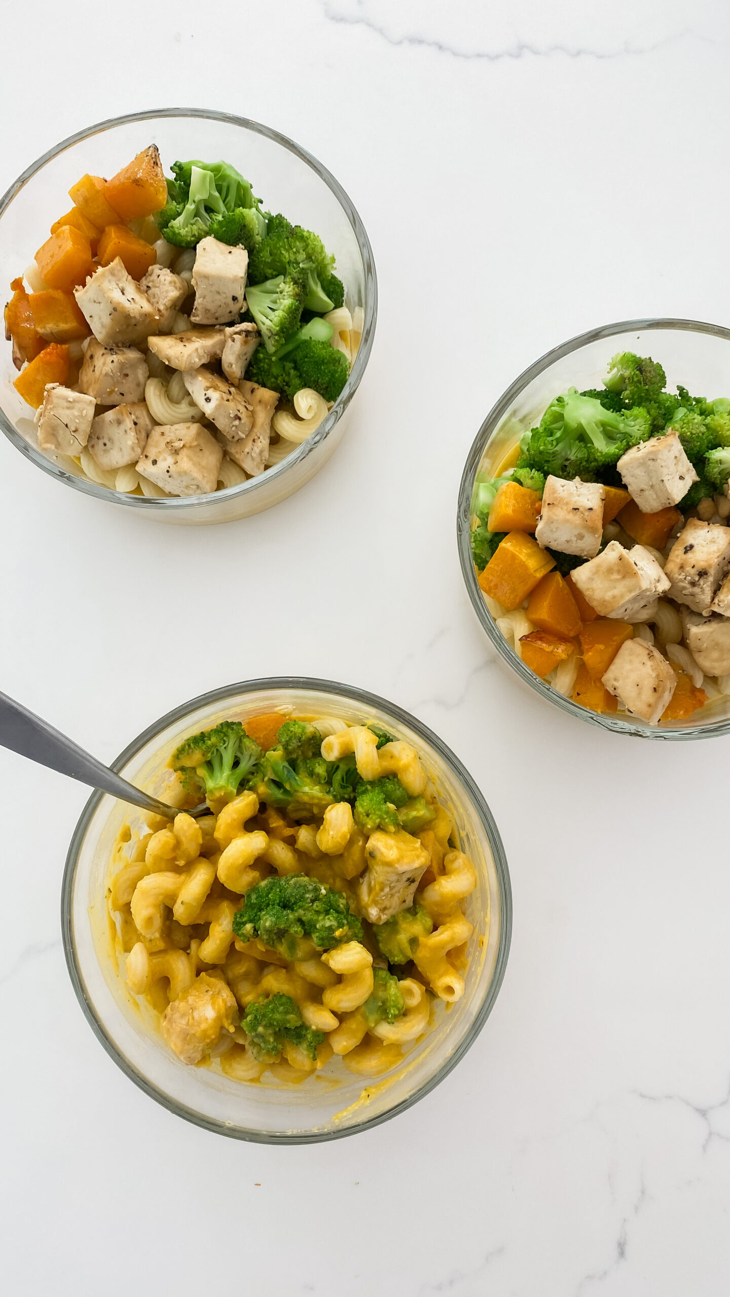 healthy fall pasta bowls
